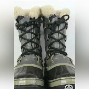 Nordstrom Vintage Made in Canada Sorel Caribou Dark Gray Snow Boot ❄️